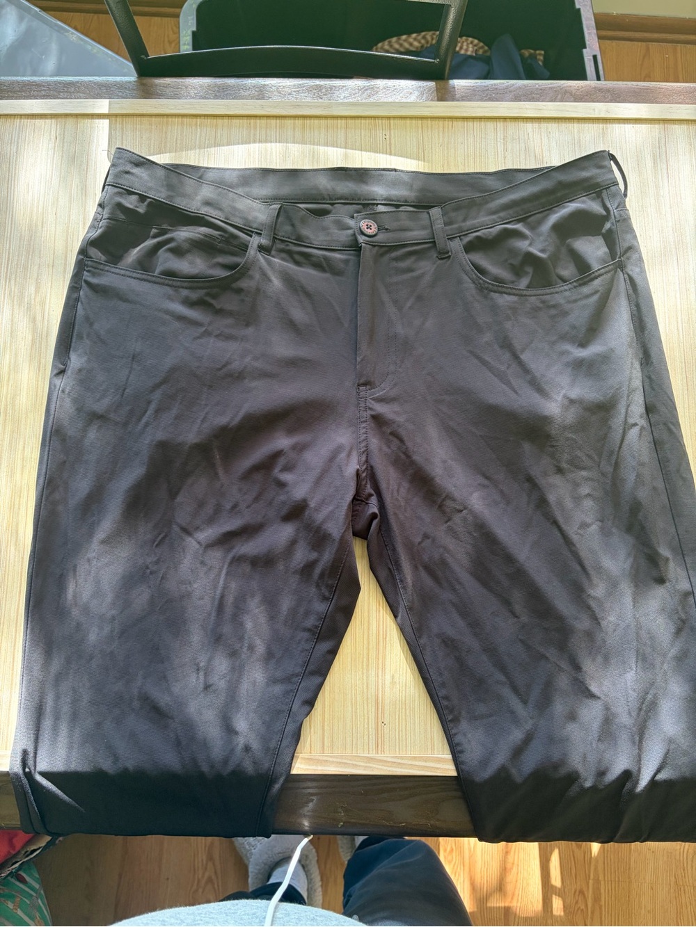 Callaway Mens 38x30 Black Stretch Golf Pants Five Pocket Flat Front